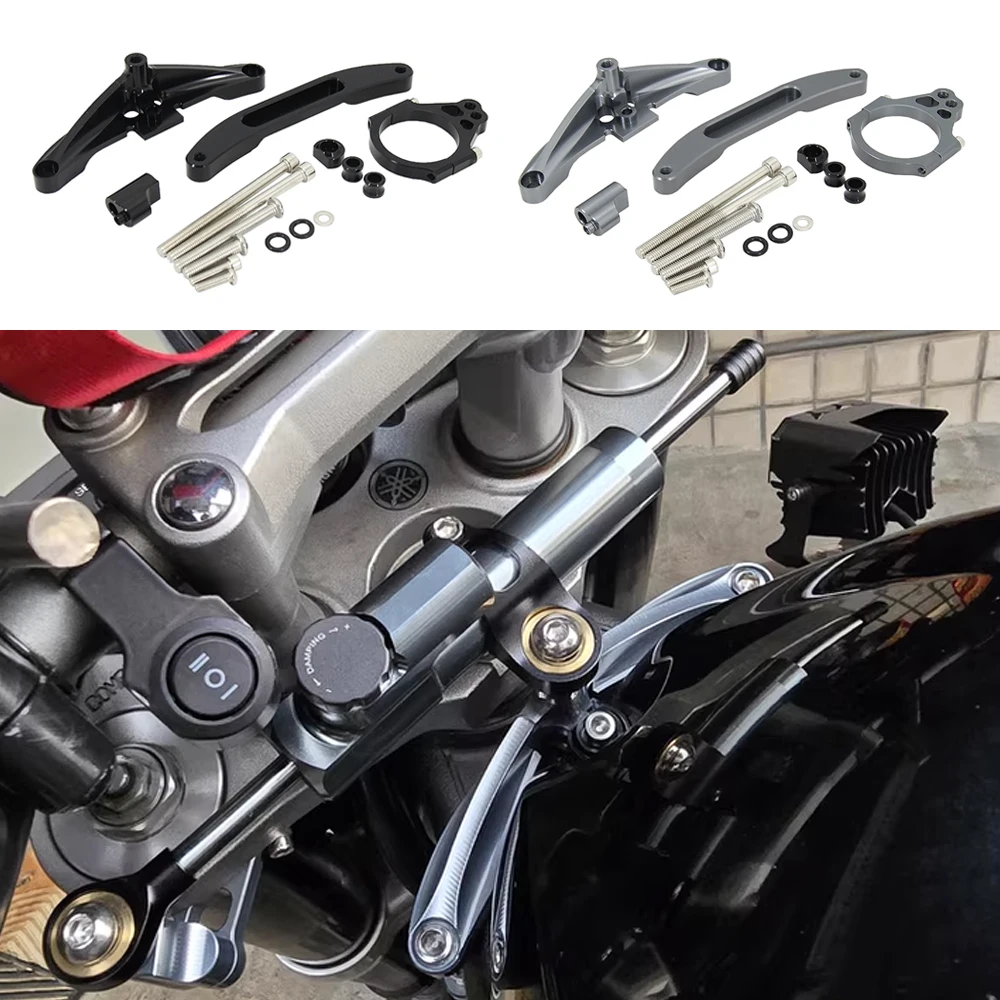 

Motorcycle Stabilizer Dampers Mounting Support For Yamaha FZ1 FAZER 2006 - 2015 CNC Aluminum Steering Damper Bracket Set