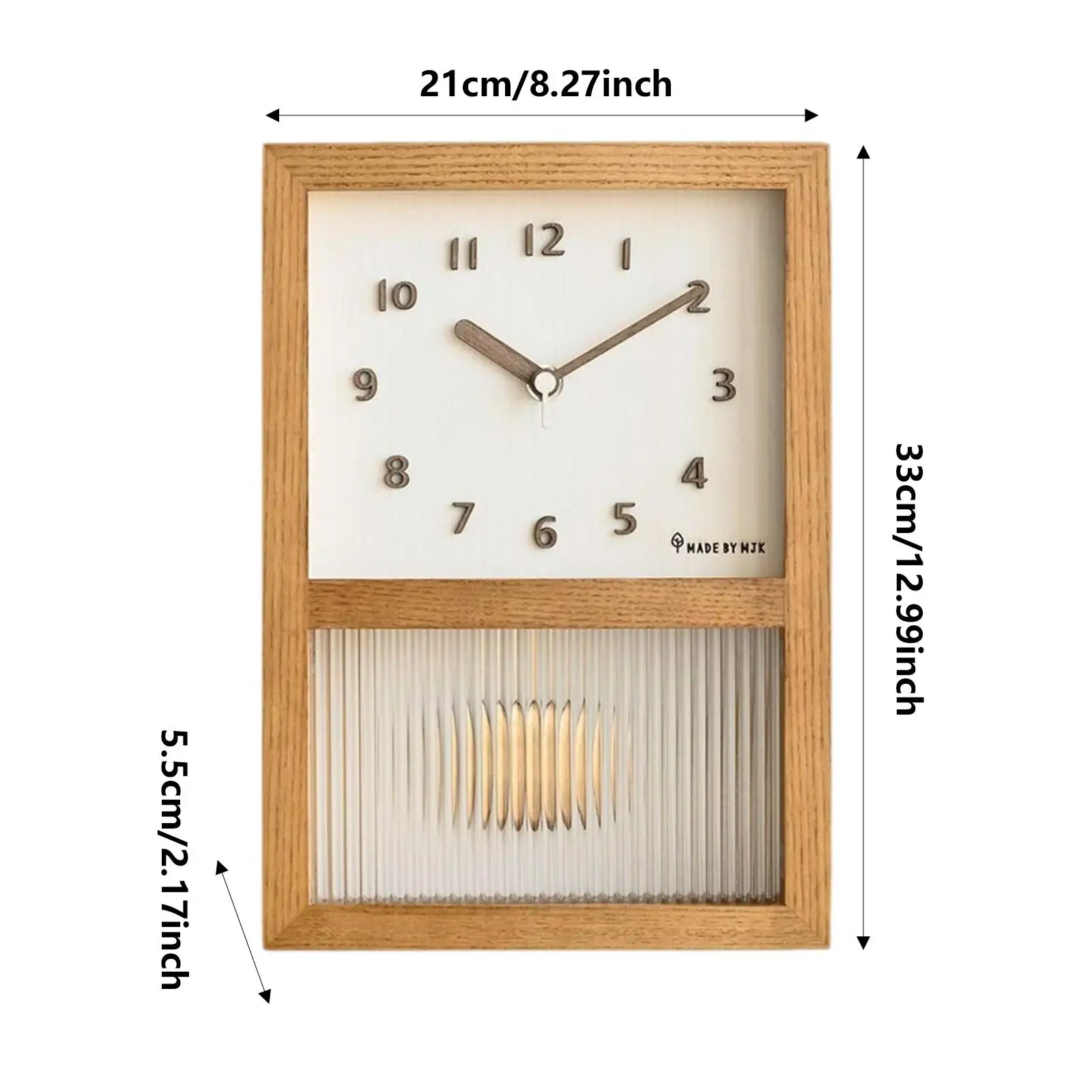 

Wall Hanging Clock Wooden Swing Clock for Dining Room Kitchen Kids Room
