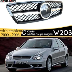 Replacement C 63 Style Black Grille for 2000 - 2006 Mercedes C Class Saloon W203 Tourer S203 C180 C200 C230 C240 C280 C320 C350