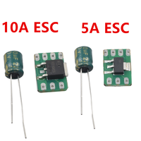  Ultralight Mini Single Way 5A/10A Brushed ESC 1S Lipo Electric Speed Control Battery/receiver/motor One-way ESC RC Airplane