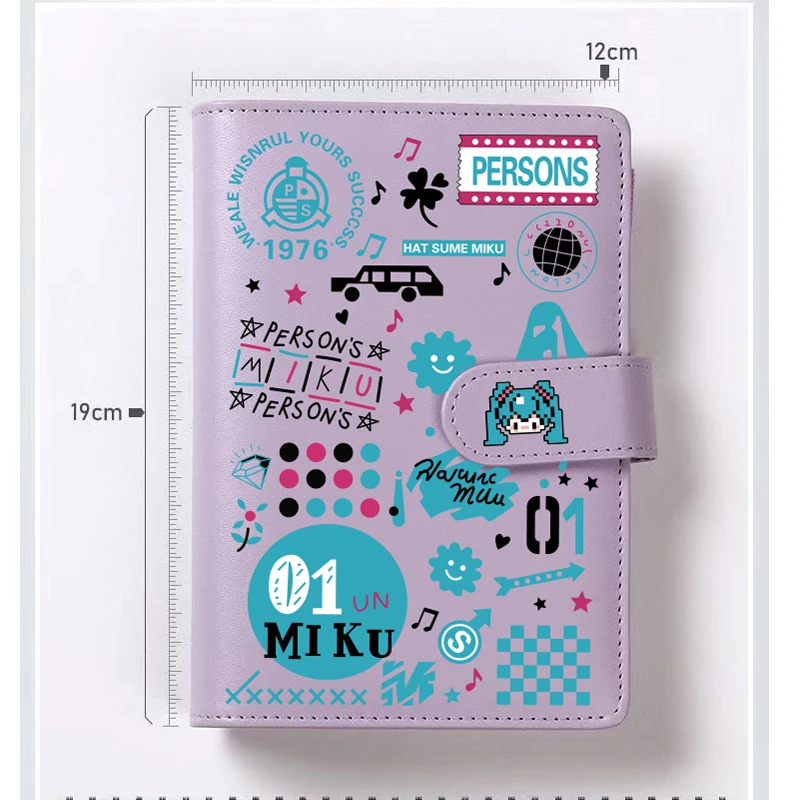 Hatsune Miku Anime Kawaii Notebook Cute Student Hand Account Sticker messaggio libro diario per bambini libro di Paintbook Message Book Toy