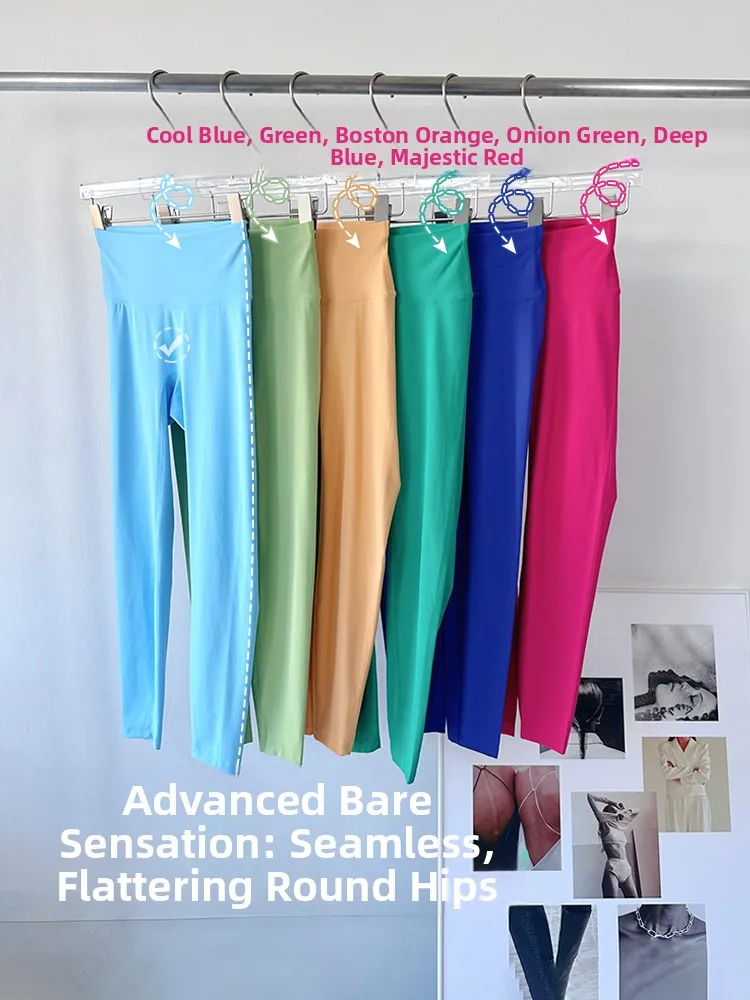 

High-Waist a Yoga Pants Women's Sl Outerwear Brued Tight Base Layer Pants High Elastici Fitn Training Long...