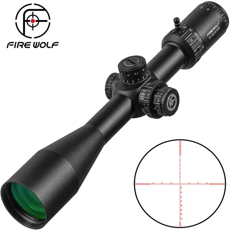 

FIRE WOLF 10-40X50 SFIR Hunting Scope Illumination Long Range Shooting Riflescope Lock Reset Optical Tactical Sights