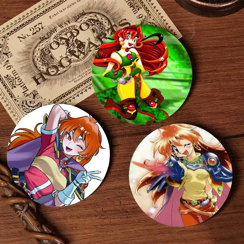 لينا عكس أنيمي S-القاتل شارات أنيمي شارة ليزر مستديرة الكرتون بروش الملابس ظهره اكسسوارات التلبيب #3