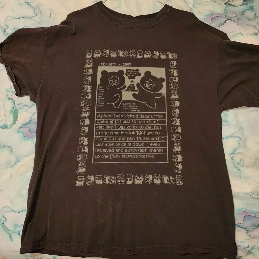 

Aphex Twin 1977 Japan Short Sleeve T Shirt Full Size S-5XL BE2643