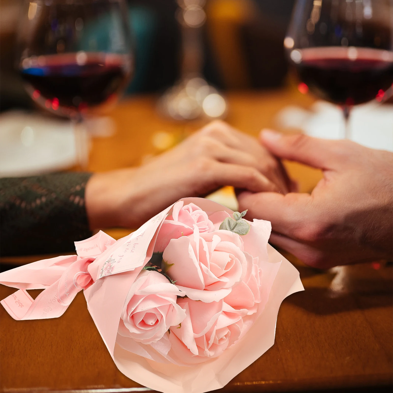 

1Pcs Soap Flower Bouquet Exquisite Handmade Soap Rose Realistic Decoration Wedding Anniversary Valentine Gift Home Decoration