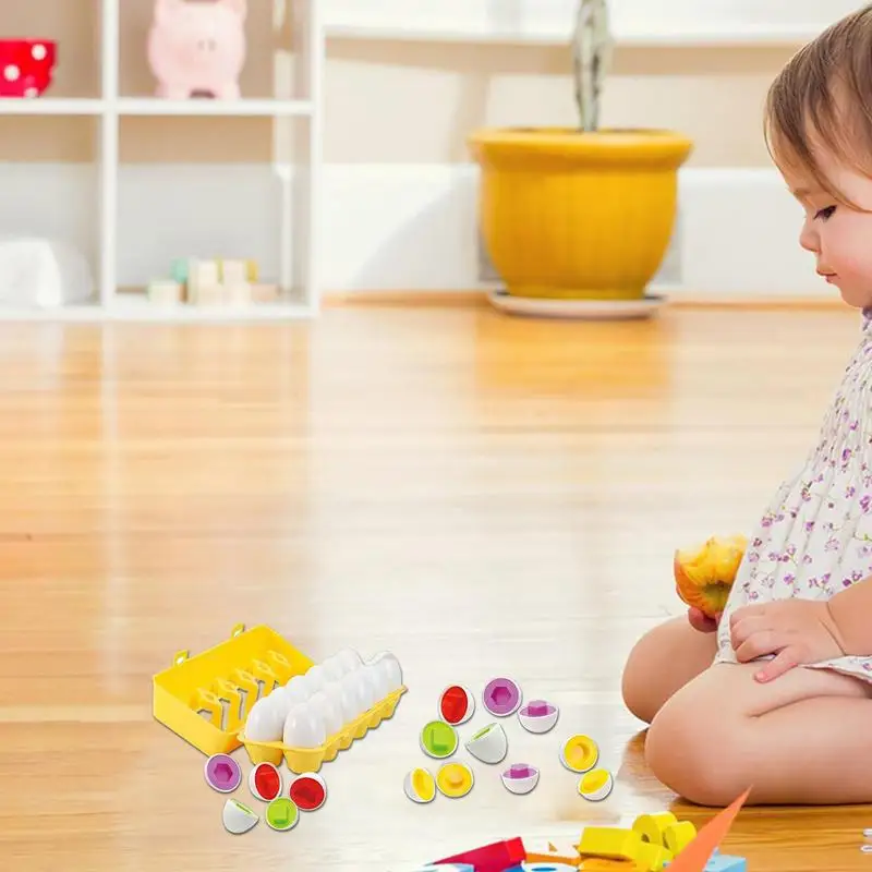 Montessori Vorm En Kleur Bijpassende Eieren Speelgoed Vroeg Leren Educatief Vorm Erkenning Ontwikkeling Stem Speelgoed Cadeau Voor Kinderen