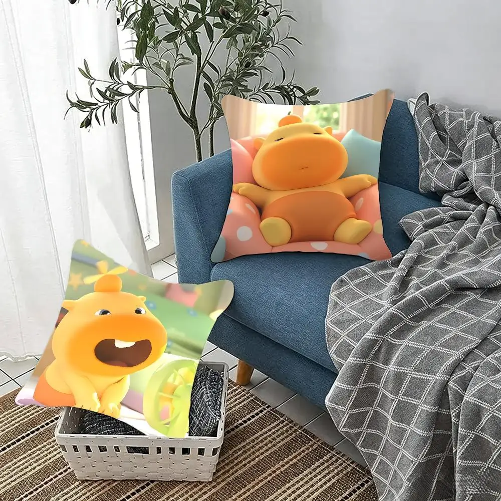 Chill animal Capybara Cushion Cover Fluffy velvet Nordic style plush Living room sofa decorative