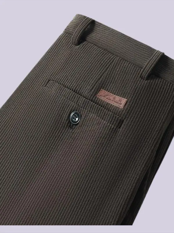 

Thi Corduroy Men's Pants High Waist Straight Leg Casual Trousers for Autumn Winter High Ss Item Must Sell in Picture