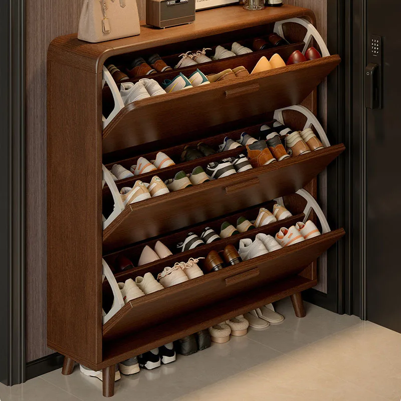 Luxury Designer Shoe Cabinet Storage Organizer Display Living Room Modern Wooden Shoe Shelf Slippers Zapatero Home Furniture