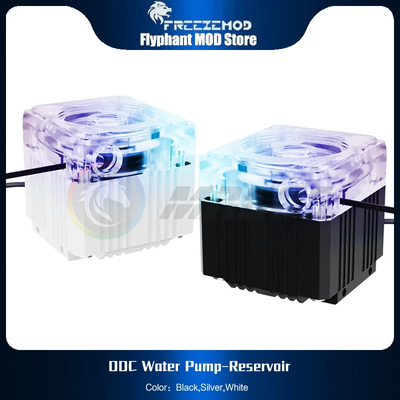 

FREEZEMOD PC MOD Water Cooling Mute Pump Max Head 3.5m Flow 650L/H Support RGB AURA Multicolor, 5V ARGB,PU-EF6