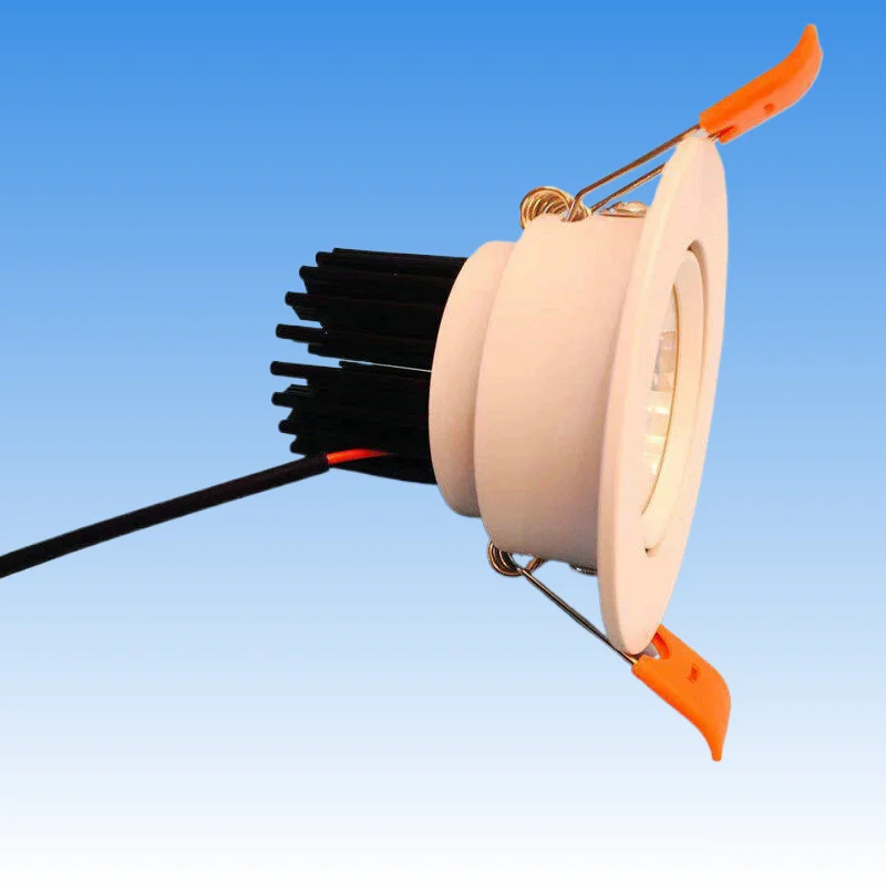 6pcs /lot diameter 68mm 3W Recessed Ceiling Spot Light Black Kit For Cree Led 3000K + Driver Open Hole 50Mm