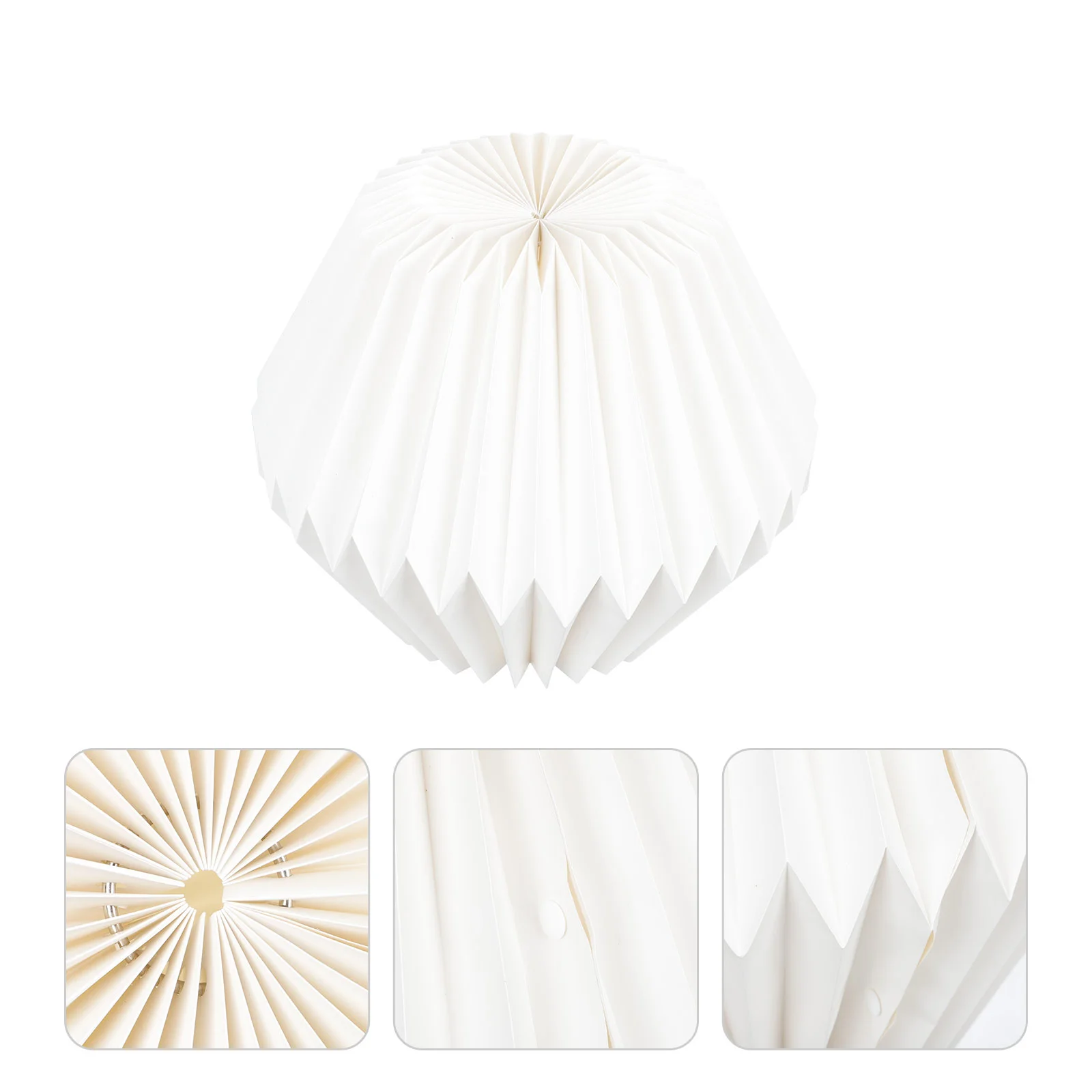 

Foldable Paper Lamp Shade Pleated Lampshade Simple Style Sconce Lights Table Decor