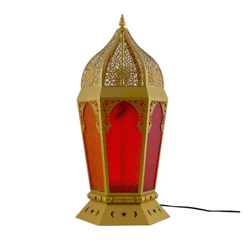 Morocco retro Internet celebrity Xinjiang wind pagoda Turkey plug-in rocket desk lamp bedroom bedside living room floor lamp