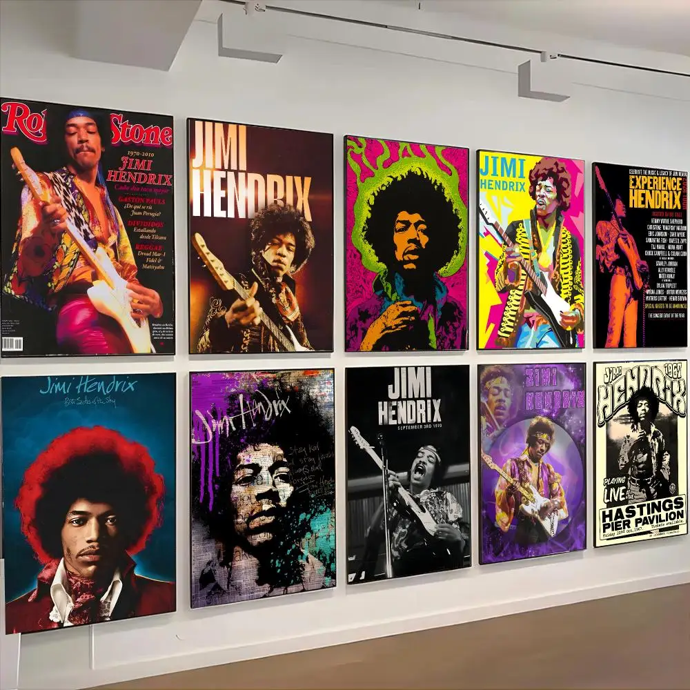 Jimi Hendrix Guitarist Classic Poster Living Room Bedroom Party Bar Decor Moisture-proof Art Wall Painting