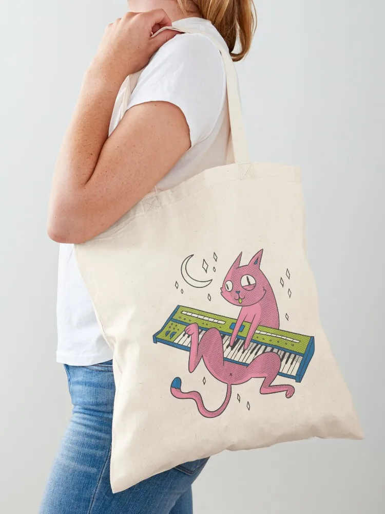 

Comic synthesizer gift for cats, musicians Tote Bag canvas bags great bag Women's bags tote bag screen