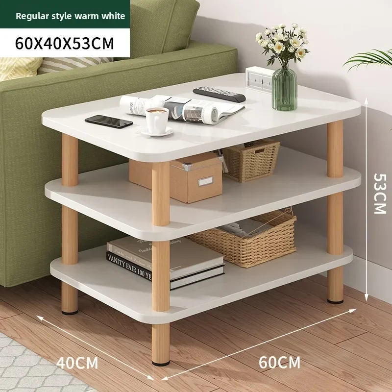 Household Goods Couch Side Living Room Rectangular Simple Small Tea Table Bedroom Bedside Small Table Shelf Corner Table