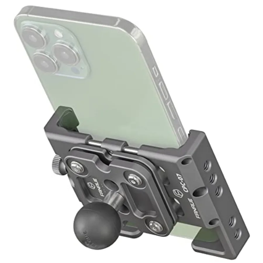 

Anti Vibration Motorcycle Phone Mount with 1" Ball Head Adapter for 5.5-7" Smartphones Compatible with RAM Mounts B Size Double