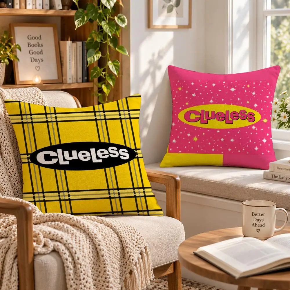 Movie Classic C-Clueless Cushion Cover Soft Short Cover Washable Sofa Bed Dorm Garden Home Office Chair Decor