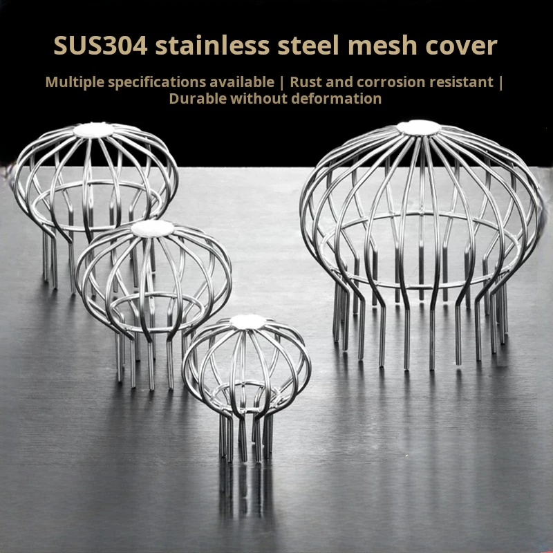 304 stainless steel roof floor drain insert filter mesh drain pipe filter roof round leaf anti-blocking cover