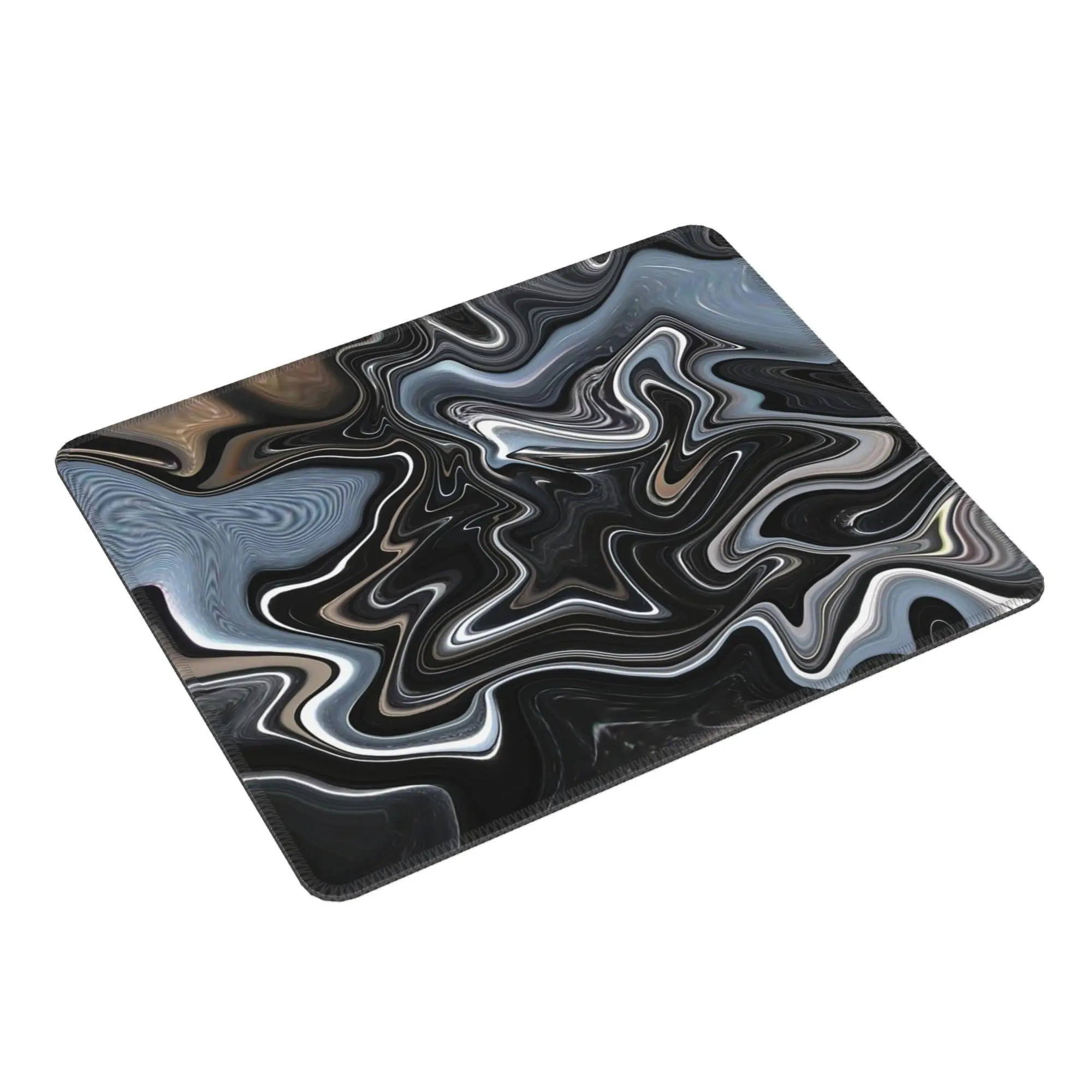 Abstract Black Grey And White Liquid Swirl Mouse Pad Computer Keyboard Mouse Mat Gaming PC Laptop Desk Mat Office Table Mats
