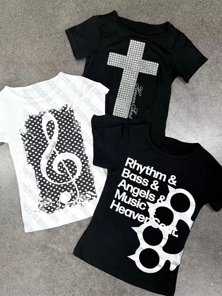 Summer Baby Tees Y2k Women's Cropped Clothes Crop Top Women Anime Girl 90s Clothes Vintage Aesthetic Clothing Kpop Goth 2026 new