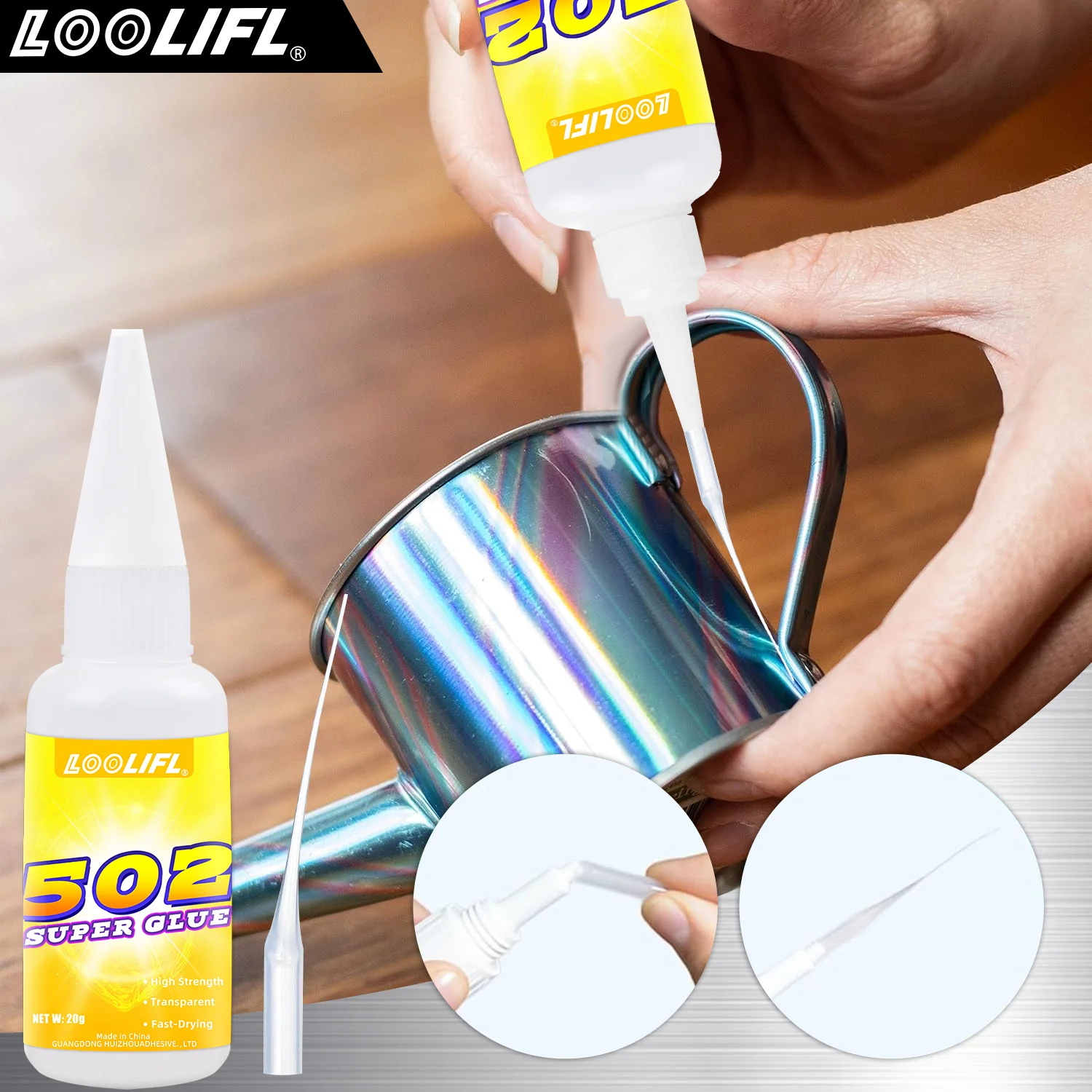 502 Industrial Grade Instant Glue - High-Strength, Fast Bonding, High-Quality, Suitable for Electronics, Automotive, Jewelry Repair, Plastic, Metal, Glass - Professional and Heavy-Duty Quick-Drying Glue for DIY Projects - Bottled