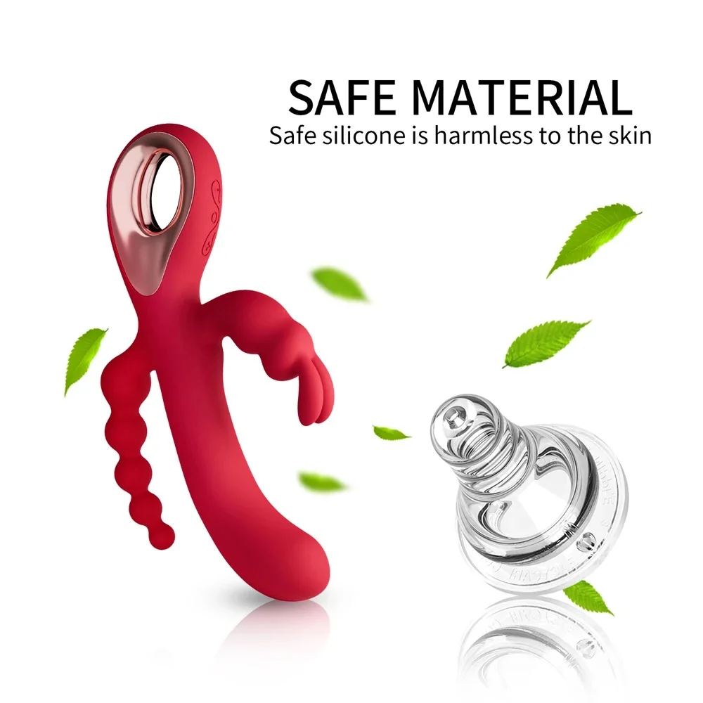 10 تردد سيليكون أرنب هزاز للنساء محرك مزدوج البظر و G-بقعة محفز USB قابلة للشحن لعبة هزاز هادئة