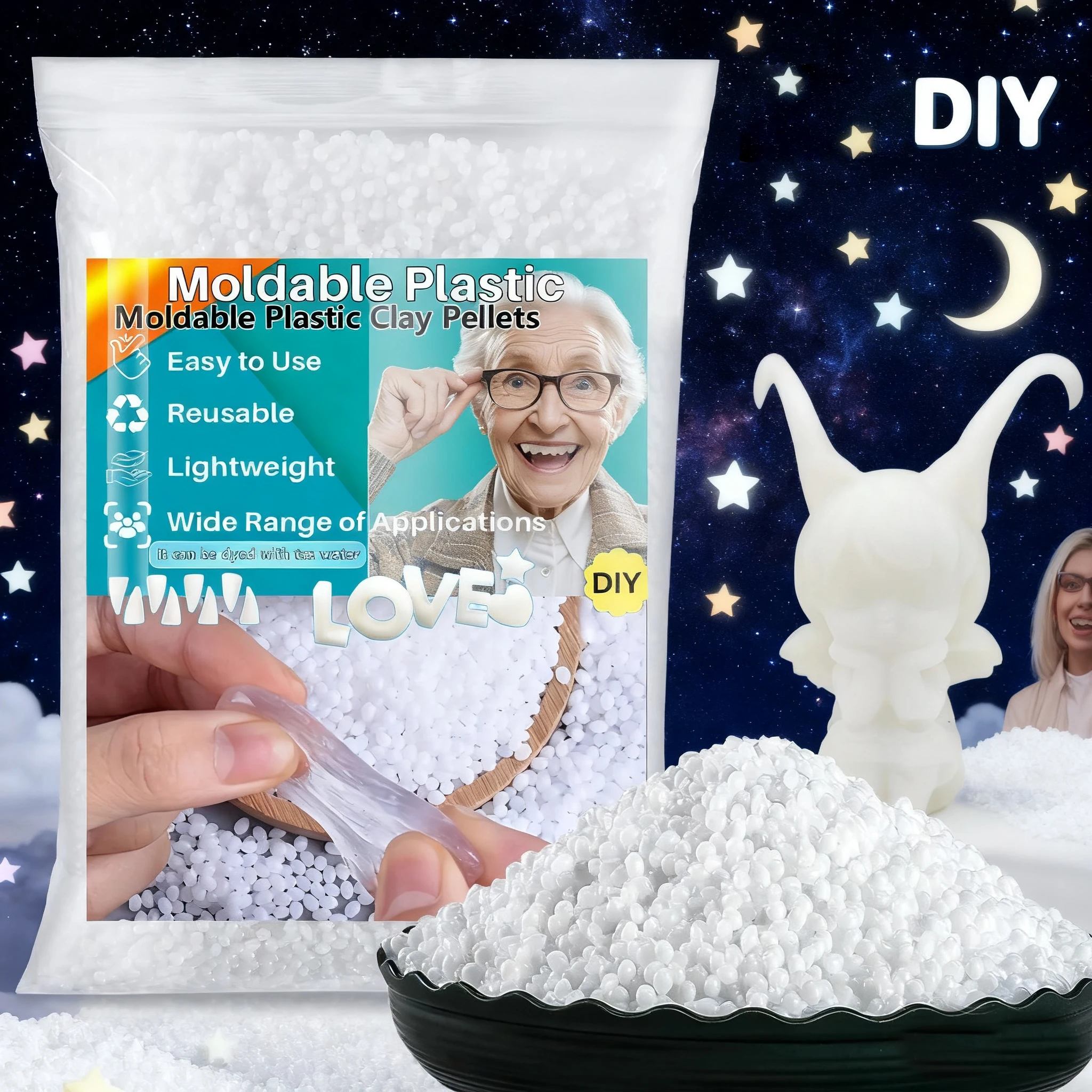 

Литой пластик - Временное украшение для зубов, легко приклеиваемый - Пластик для ремонта модели - Прочный и многоразовый. Высокая твердость,