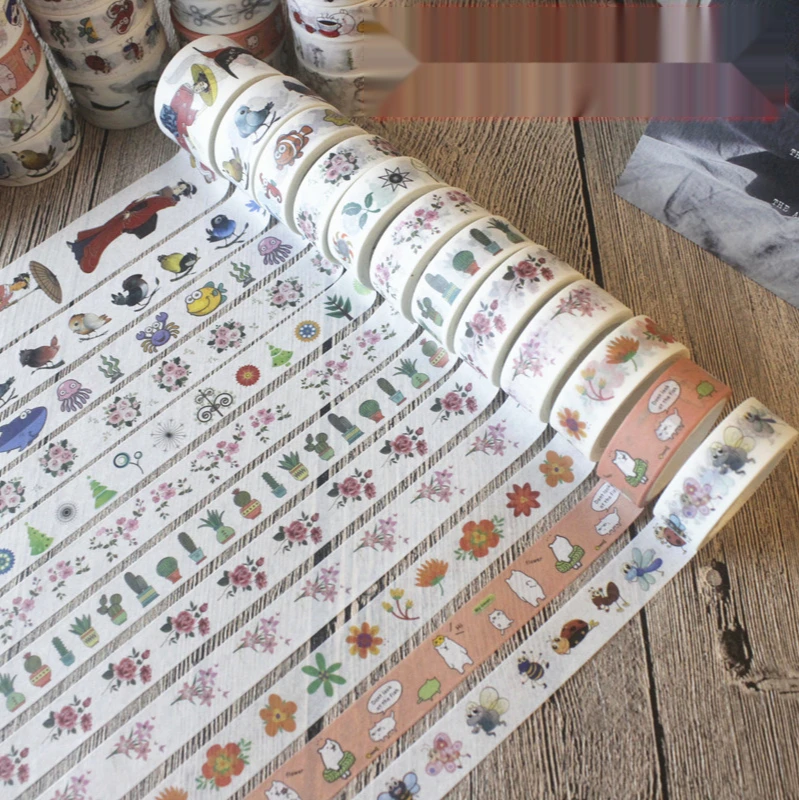 1 Roll 5M Washi Tape Cute Note Sticker Hand Journal Diary Decoration Paper Paste Tape