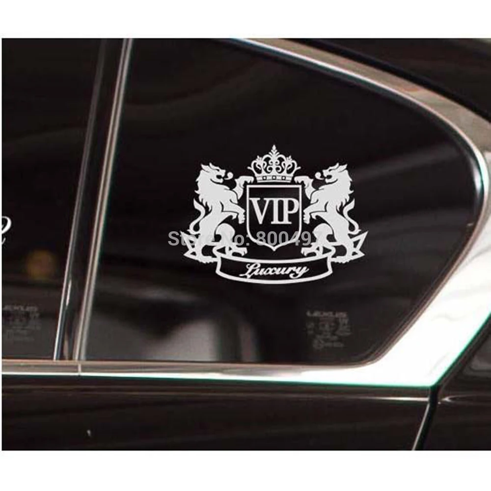 Novo decorativo de luxo leão vip criativo janela tronco tanque combustível corpo do carro adesivo decoração decalque vinil