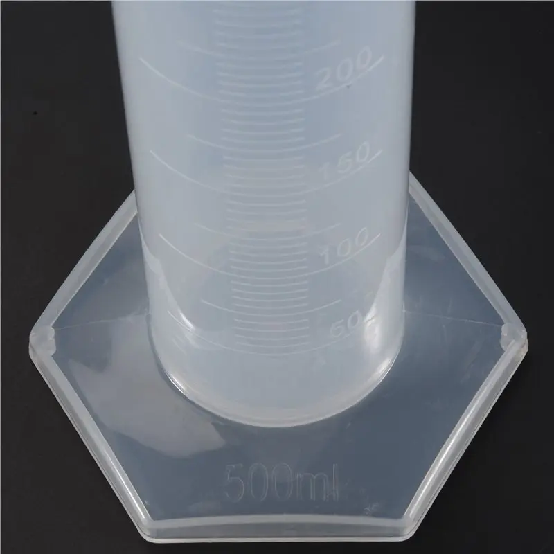 3X 500 Ml Plastic Transparent Graduated Tube.