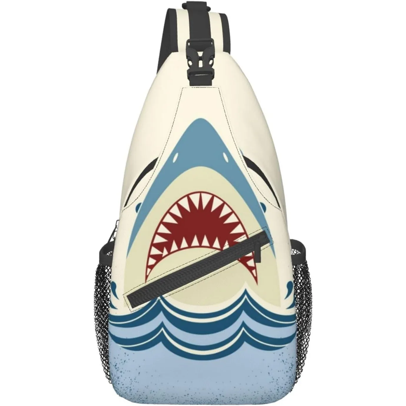 Shark Sling Backpack Chest Bag Crossbody Shoulder Bag Gym Cycling Travel Hiking Daypack For Men Women