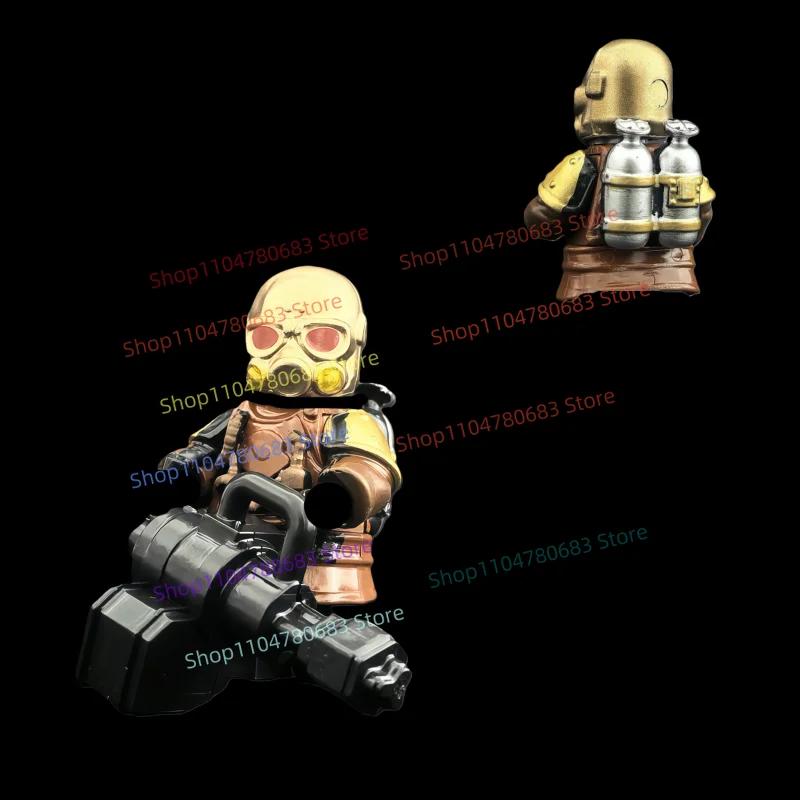 

MOC Building Blocks Destruction Cannon Warrior Mini Figure Assembly Model Display Anime Game Decor Toy Holiday Gift Collectible