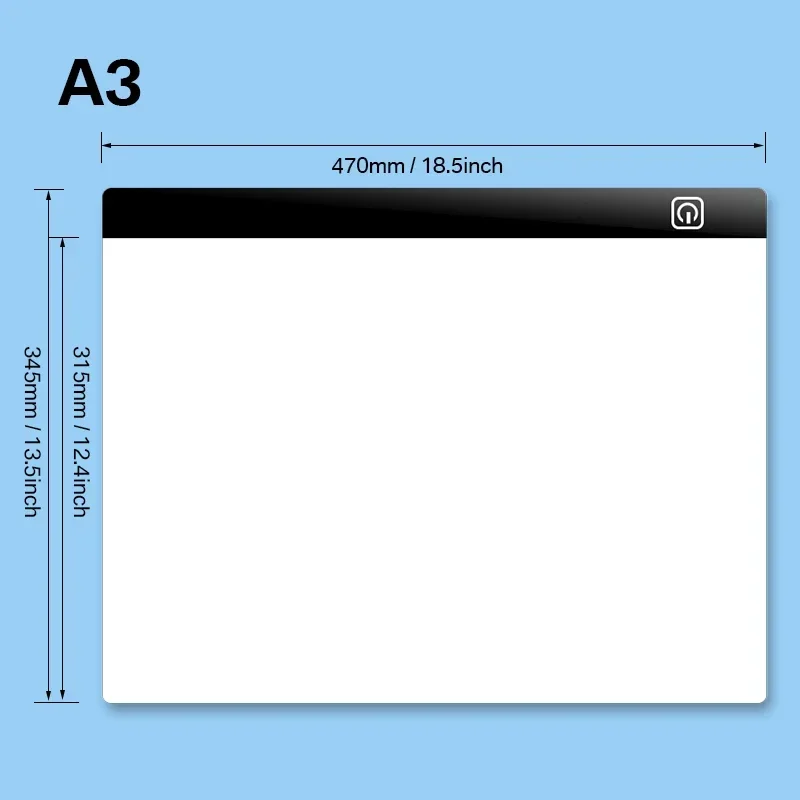 A3/a4/a5 dreistufiges dimm bares LED-Lichtpad-Zeichenbrett-Zeichenbrett-Tracing-Lichtbox-Augenschutz einfacher für Diamant malerei