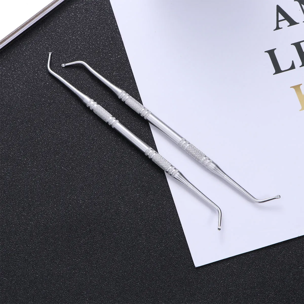 

2pcs Stainless Steel Nail Cleaner Cuticle Remover Spoon Deep Cleaning Portable Nail Care Tool Foot Beauty Gadgets