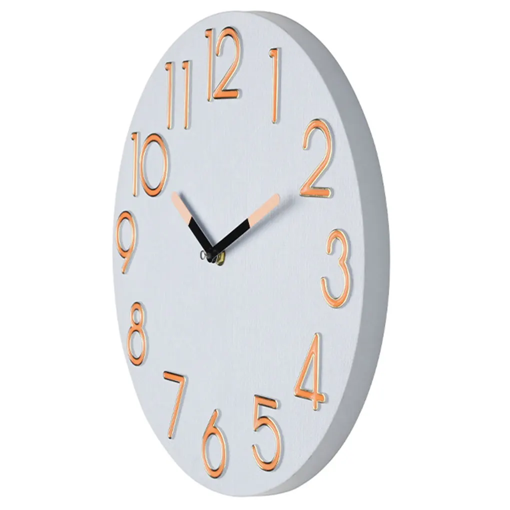 Simple Luminous Digital Clock Solar Charged Accurate Time Clock Silent Light in Dark Wall Clock for Study Living Room