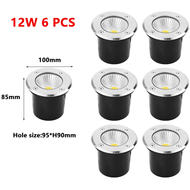 impermeavel led jardim underground lampadas recesso jardim caminho spot disk light decoracao branco quente ip67 5w 10w 12w pack 01