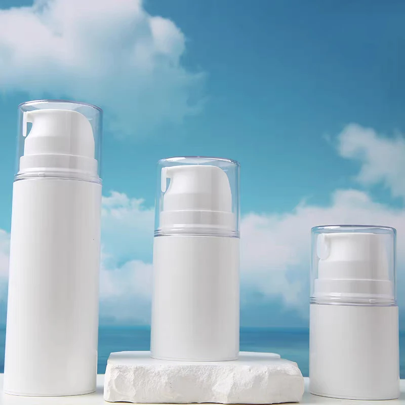 1 pz 30/50/100 ml portatile da viaggio vuoto airless pompa barattolo crema dispenser riutilizzabile a prova di perdite bottiglia cosmetica contenitore di stoccaggio