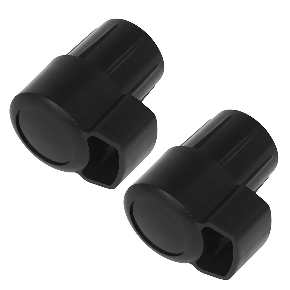 

2 Pcs Saxophone Plug Alto Parts Bass Musical Accessories Bent Neck Key End Cap Black