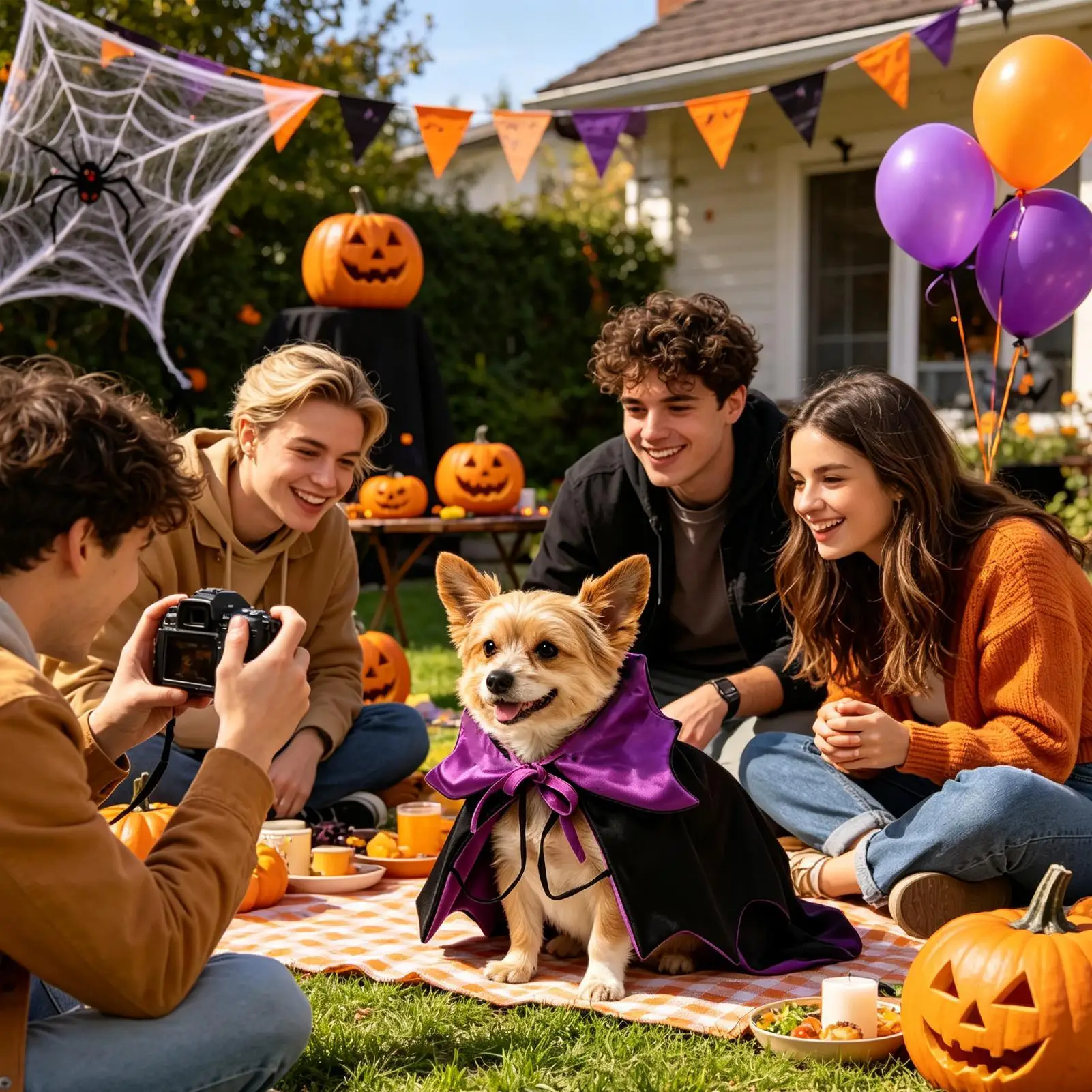 Dog Vampire Costume Lightweight Spooky Adjustable Straps Cloak Dog Halloween Costumes For Makeup Party Stage Performance Party