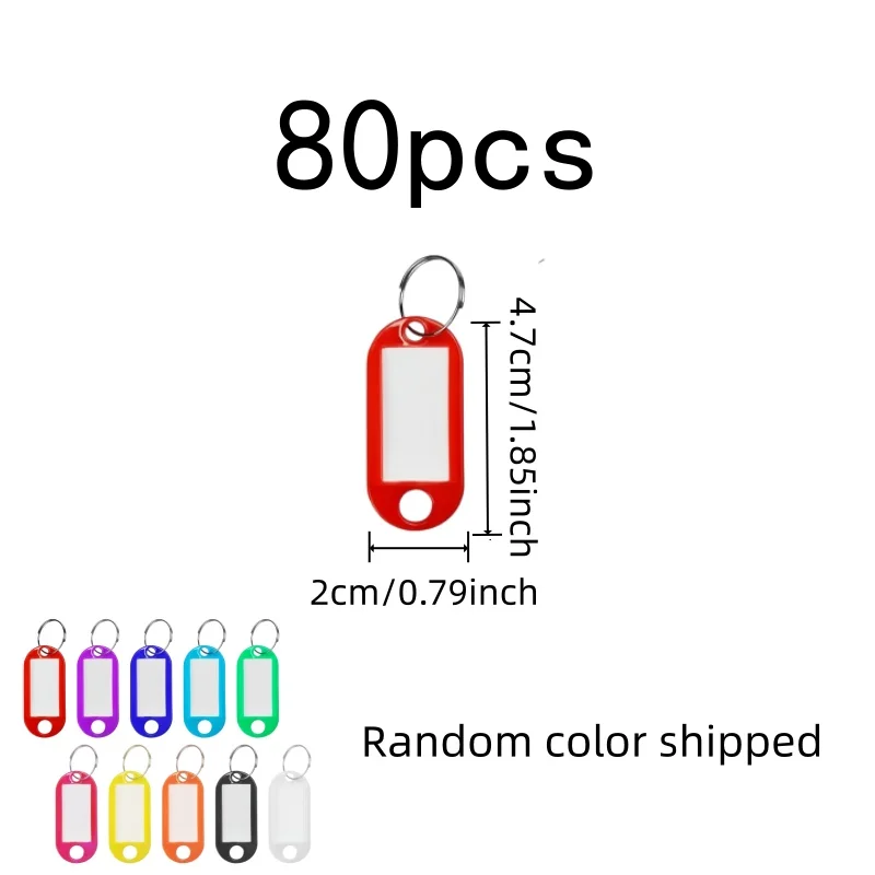 80 pcs Luggage Identification Tags for Home Storage Organizing, Clear Information Display, Blank Writable Surface