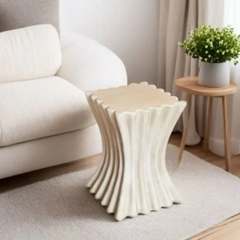 Vintage Roman column art design irregular square living room modern cafe side table B & B coffee table sofa