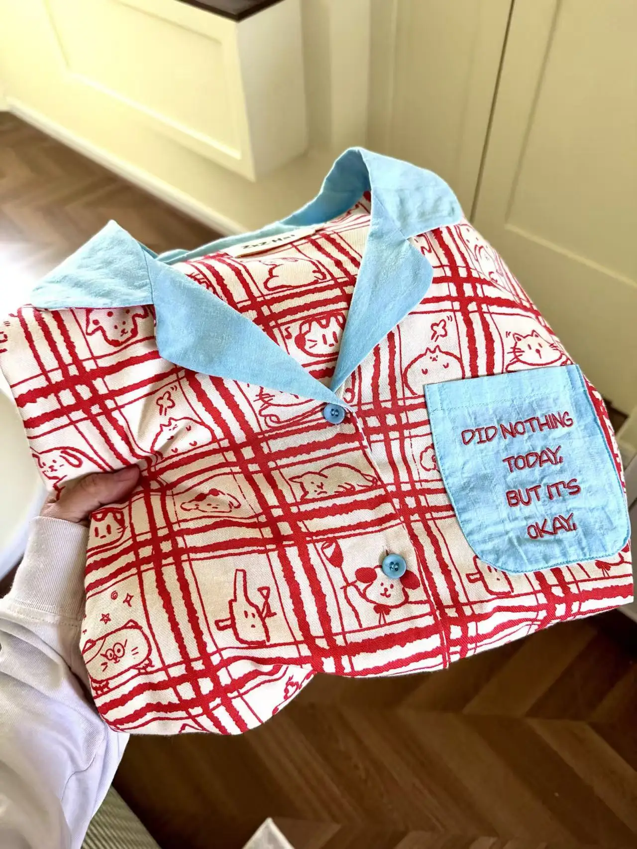 chat-town-2026-nueva-ropa-de-dormir-de-verano-para-mujer-de-algodon-fino-manga-corta-con-estampado-animal-holgada-transpirable-y-comoda