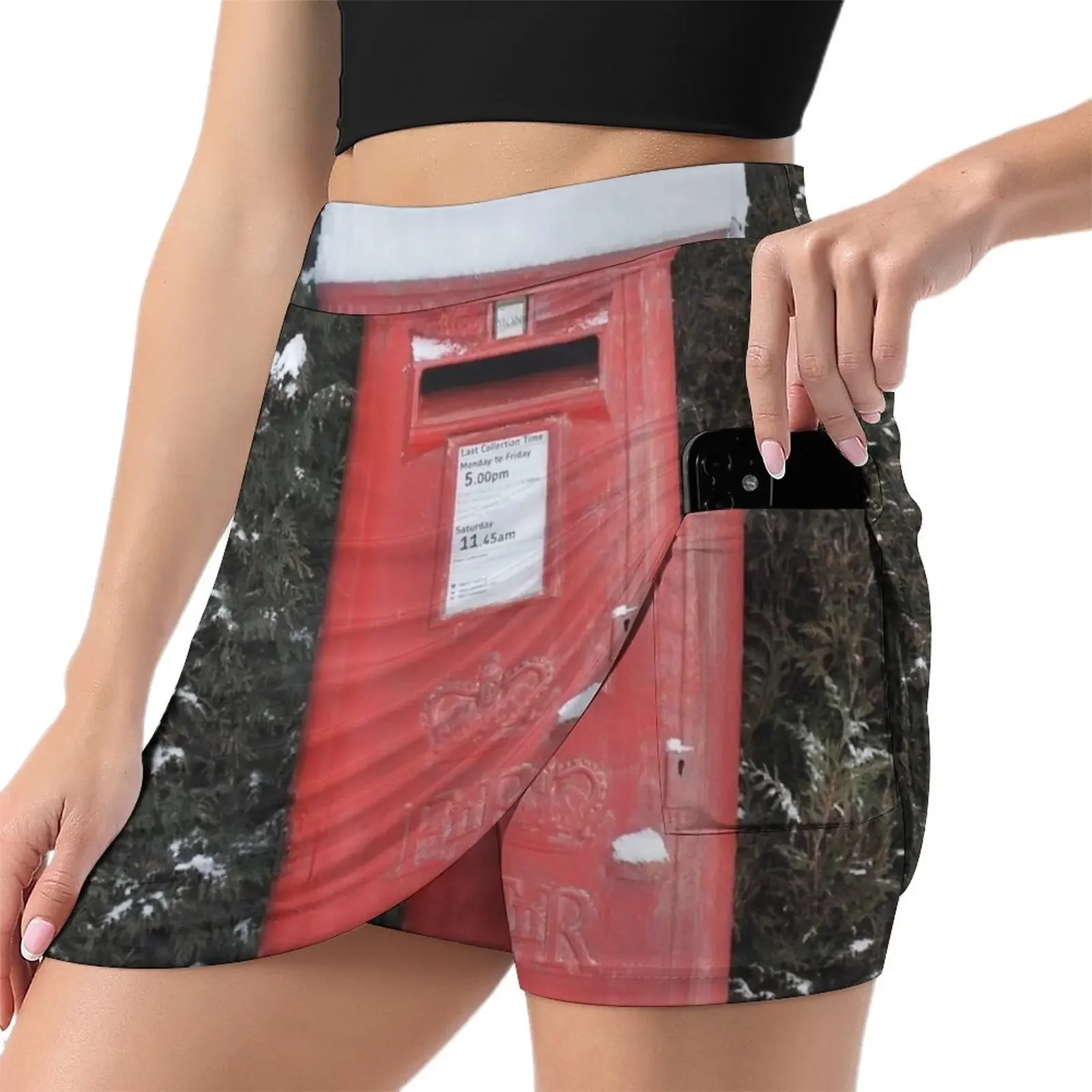 Christmas post box Mini Skirt fairy core fashion rave outfits for women