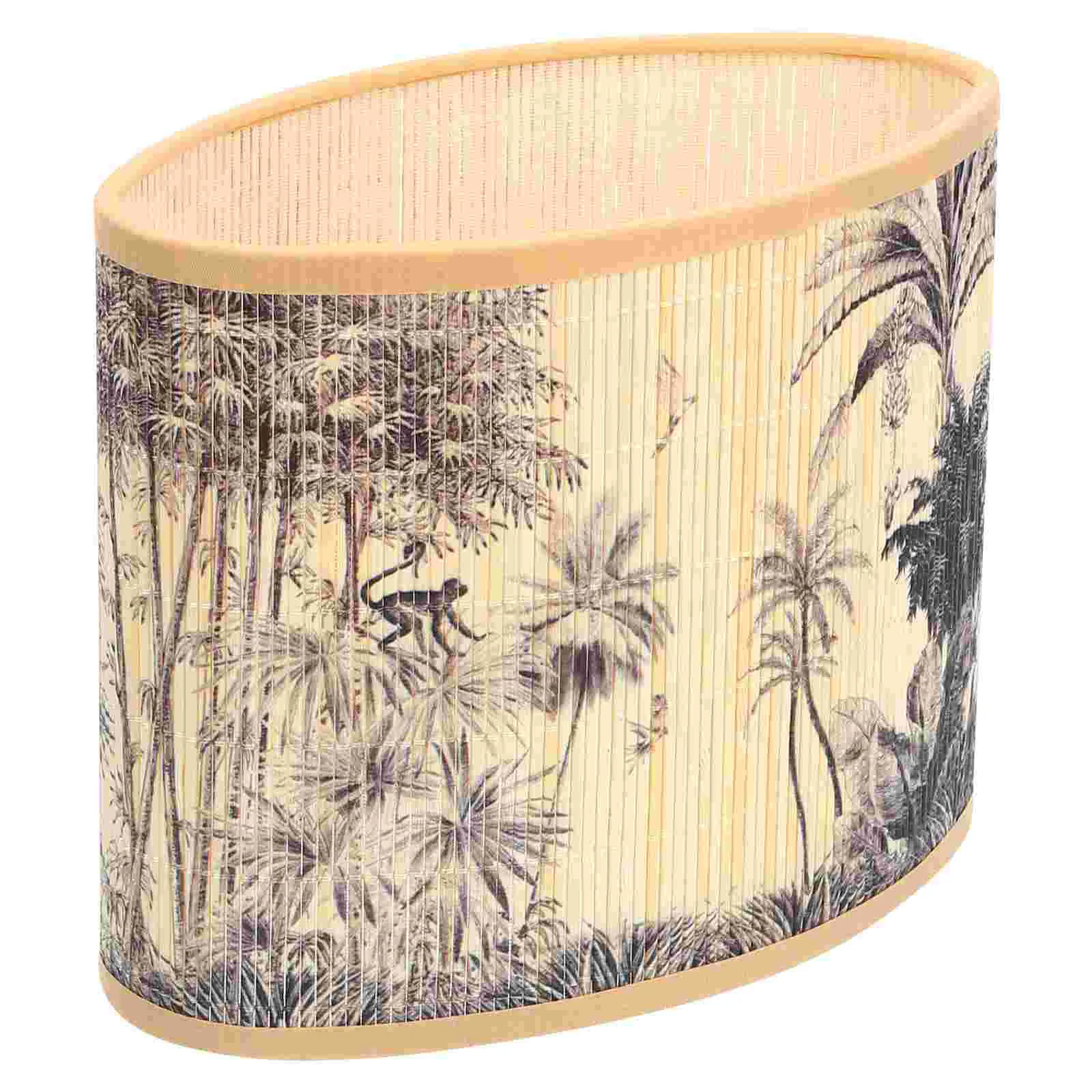 abajur de bambu para chao lanterna de cabeceira acessorio abajur de mesa oval cesta decorativa 01