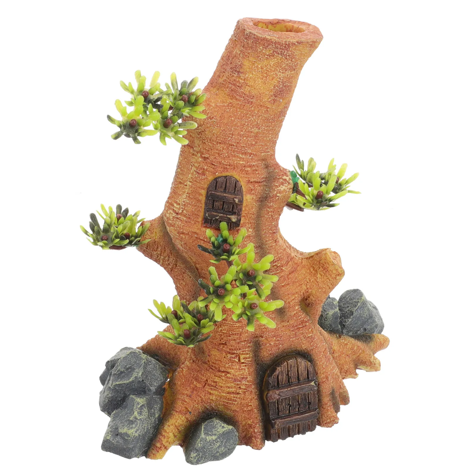 

Artificial Tree Trunk Fish Tank Decoration Resin Realistic Aquarium Stump Wear-Resistant Landscape Stump Fish Tank Decoration