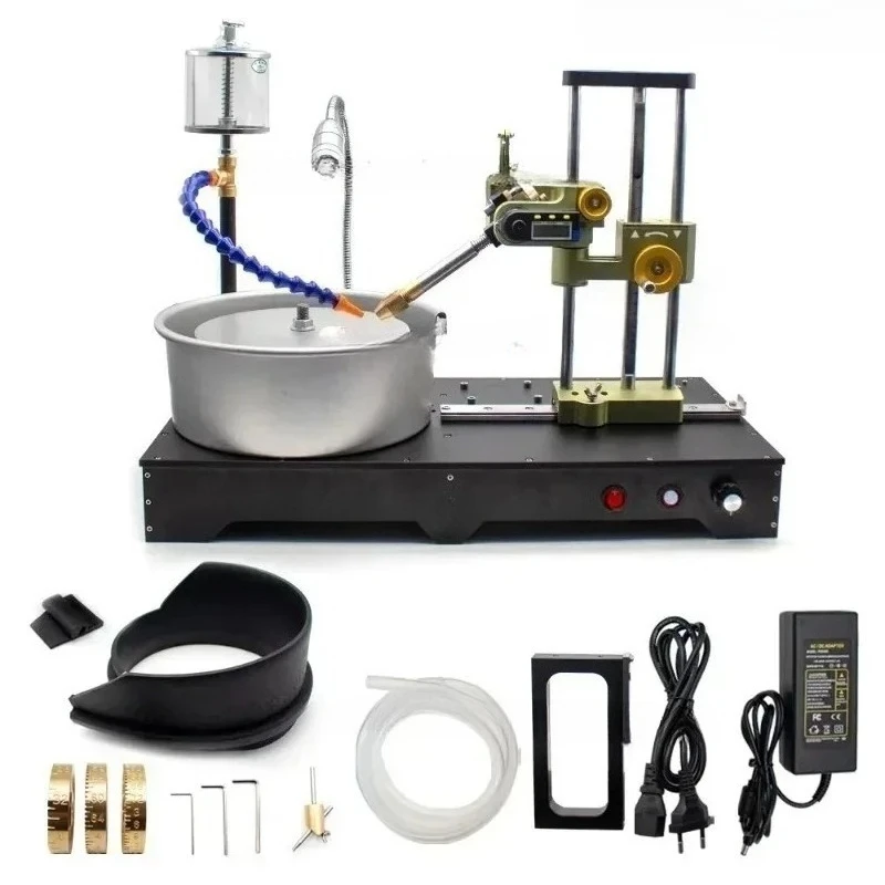 Precision Gemstone Faceting  Digital Display Gem Faceting Machine  with Digital Angle Manipulator Jewel Flat Grinder 0-2800RPM