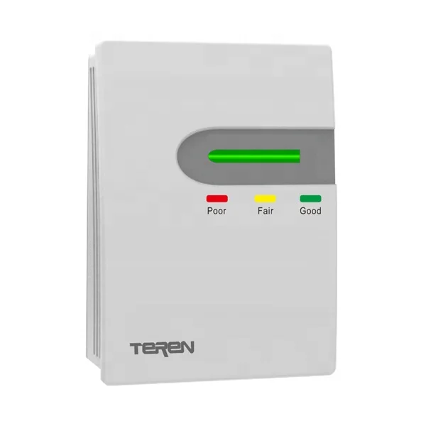 TEREN wall mount multi-function indoor air quality VOC CH2O PM2.5 PM10 CO2 Temperature/RH 7 in 1 detector