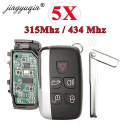 jingyuqin 5pcs 315/434MHz Car Remote Key for Jaguar Land Rover Discovery Freelander Range Rover Sport Evoque Smart Key KOBJTF10A